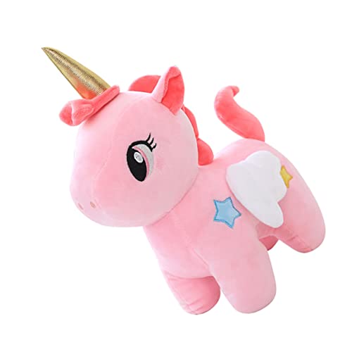 Toyvian Einhorn-Puppe Einhorn kuscheltiere Plüsch Stofftier süßer Plüsch einhornkissen Unicorn Toy gefüllte Plüschpuppe Bequeme Puppe Plüsch- -Puppe Kristallweicher Samt Rosa von Toyvian