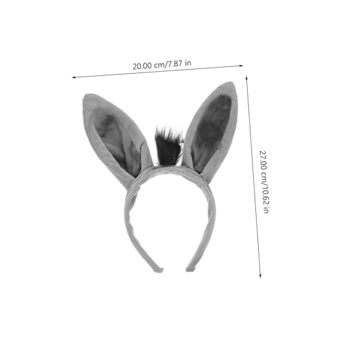 Toyvian Einstellbares Donkey Ohren Stirnband aus Weichem Langlebiges Party Haarreif Kostümzubehör für Halloween Cosplay Karneval und Mottopartys von Toyvian