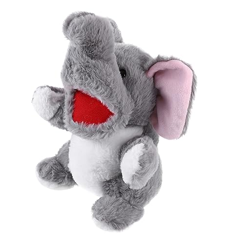 Toyvian Elefant Handpuppe Plüsch Tierpuppe mit Beweglichem Mund für Kreatives Rollenspiel Interaktives Geschichten Erzählen Puppenspielzeug für Vorschule von Toyvian