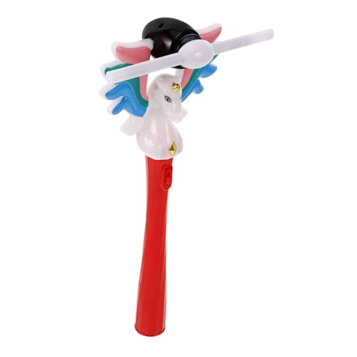 Toyvian Elektrischer Einhorn zauberstab mit Drehenden LED lichtern und Musik Leuchtendes für Jungen und Mädchen für Party Geburtstag und Sensorisches Spiel Roter Griff ohne Batterien von Toyvian