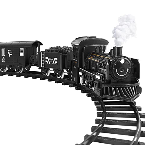 Toyvian Elektrischer Zug Set für Kinder Batteriebetriebene Modellzug mit Sounds Lights Steam Lokomotive Motor Frachtwagen Tracks Sets für Kinder Unter Den Baum Toyvian Elektrischer Zug Set für Kinder Batteriebetriebene Modellzug mit Sounds Lights Steam Lokomotive Motor Frachtwagen Tracks Sets für Kinder Unter Den Baum von Toyvian