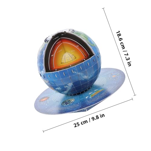 Toyvian Erdstruktur Puzzle DIY Kinderfreundlich ohne Kleber Spielerisch Lernend Fördernd Hand Auge koordination Pädagogisch Weltkugel Modell für Mädchen Jungen Ab Jahren von Toyvian