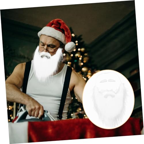 Toyvian Falscher Bart und Augenbrauen aus Hochwertigem Plüsch Bequem und Hautfreundlich Selbstklebend für Weihnachtsfeier Cosplay Kostüm und Party Dekoration von Toyvian