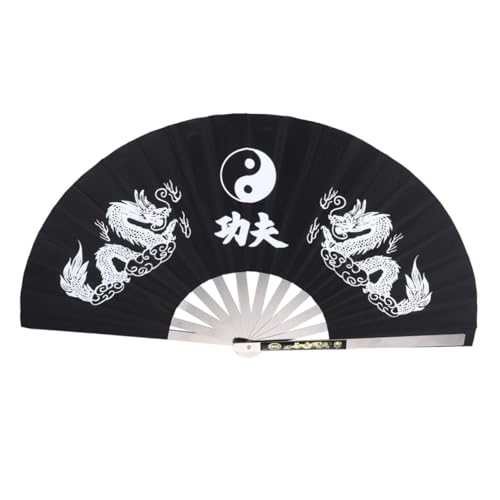 Toyvian Faltbarer Handfächer aus mit Chinesischem Langmuster Eleganter Fächer für Fitness Kampfsport und Auftritte Schwarz Toyvian Faltbarer Handfächer aus mit Chinesischem Langmuster Eleganter Fächer für Fitness Kampfsport und Auftritte Schwarz von Toyvian