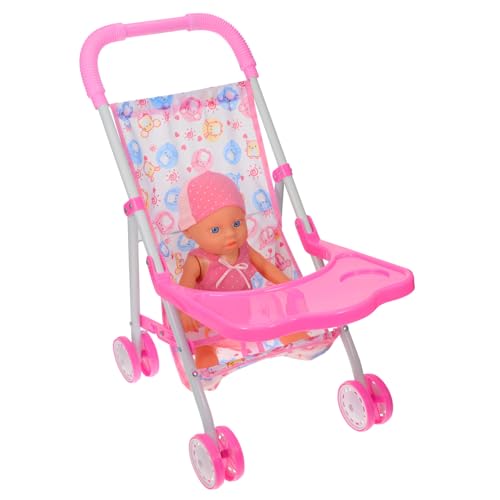 Toyvian Faltbarer Puppenwagen Toy Stroller mit Stabilem Dreiecksstützsystem Leichter Tragbarer Kinderwagen mit Niedlichen Mustern für Rollenspiele und Puppenzubehör für Drinnen und Toyvian Faltbarer Puppenwagen Toy Stroller mit Stabilem Dreiecksstützsystem Leichter Tragbarer Kinderwagen mit Niedlichen Mustern für Rollenspiele und Puppenzubehör für Drinnen und von Toyvian