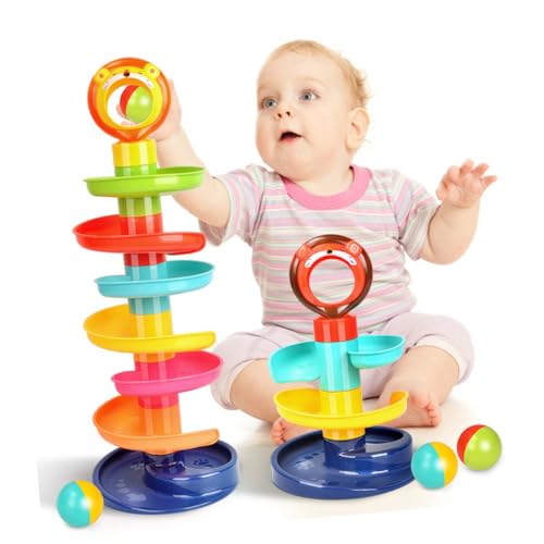 Toyvian Farbenfrohes Lernspielzeug Mehrschichtiger Dreh Turm mit Kugeln Fördert Hand Auge koordination Kreativität und Farberkennung Stabiles Sicheres Material Pädagogisches für Toyvian Farbenfrohes Lernspielzeug Mehrschichtiger Dreh Turm mit Kugeln Fördert Hand Auge koordination Kreativität und Farberkennung Stabiles Sicheres Material Pädagogisches für von Toyvian