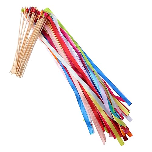 Toyvian Farbige Ribbons Fairy Wands Mit Glöckchen Magische Zauberstäbe Für Hochzeiten Und Partys Bunte Dekoration Für Gäste Und Feierlichkeiten von Toyvian