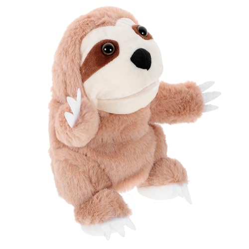 Toyvian Faultier Handpuppe Plüsch Tier Handspielpuppe Kuschelig für Rollenspiel und Interaktives Geschichtenerzählen Fördert Motorik und Kommunikationsfähigkeit von Toyvian