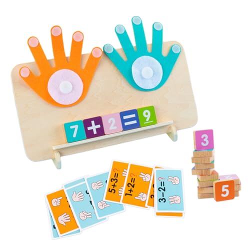 Toyvian Fingerzählspielzeug für Montessori Zahlen Lernhilfe zum Addieren und Subtrahieren Pädagogisches Kindersicheres Mathe Farben und Zahlenverständnis zur Einschulung Jungen von Toyvian