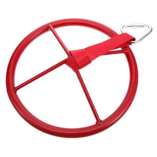 Toyvian Fitness Trainingsring aus Robustem Ergonomischer Griff Outdoor Hänge Ring für Krafttraining und Kletterübungen Tragbar für Indoor und Garten Roter Ninja Kletterring für Jungen und von Toyvian