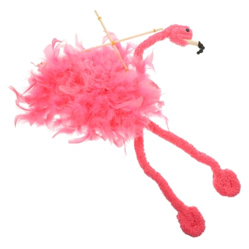 Toyvian Flamingo Marionette Plüschpuppe Tier Marionette mit Robustem Interaktives Kuscheltier für Puppentheater Familie und Kreative Fingerübung Farbe Zufällig Zufällige von Toyvian