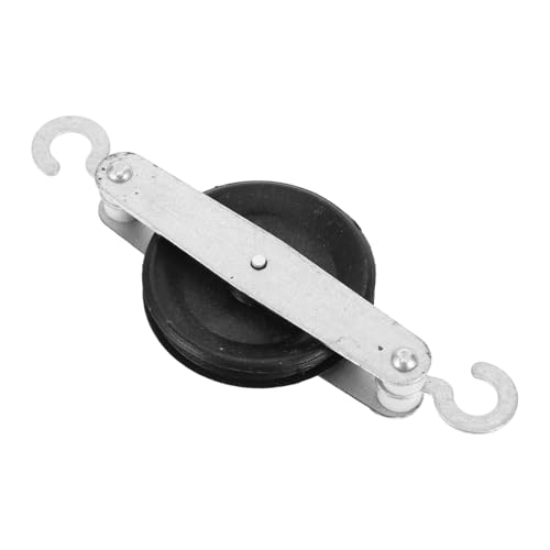 Toyvian Flaschenzug Seilzug experimentierkasten Kabelwagen Riemenscheibe mit Haken Requisiten für Physikexperimente Werkzeuge für Physikexperimente Hakenrolle Slackline-Umlenkrolle Metall von Toyvian