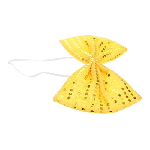 Toyvian Fliege aus Pailletten Funkelnde Fliege übergroße Fliege Cosplay-Bogen vorgebundene Fliege Performance-Fliege Pailletten Krawatte Pailletten-Haarschleife Polyester Golden von Toyvian