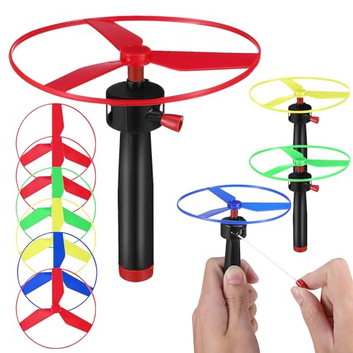 Toyvian Flugscheiben-Helikopter-Spielzeug Propellerspiel Mit 3 Griffen Und 6 Bunten Propellerscheiben Flugscheiben-Untertassenwerfer Spielzeug Für Kinder Verfolgungsspiel Für Toyvian Flugscheiben-Helikopter-Spielzeug Propellerspiel Mit 3 Griffen Und 6 Bunten Propellerscheiben Flugscheiben-Untertassenwerfer Spielzeug Für Kinder Verfolgungsspiel Für von Toyvian