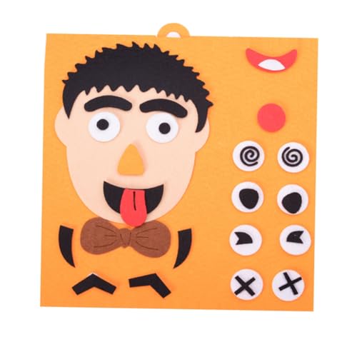 Toyvian Fröhliches Gesichtspuzzle für Pädagogisches DIY Lernspiel zur Frühkindlichen Entwicklung Handliches und Beobachtungstraining Eltern Junge Mädchen Interaktion Jungen Design von Toyvian