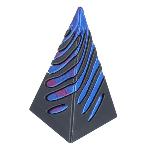 Toyvian Gedrucktes Spiral Cone Fidget Toy Impossible Pyramid für Erwachsene Einzigartiges Illusionsspielzeug Robustes Design Entspannendes Desktop Schwarz von Toyvian
