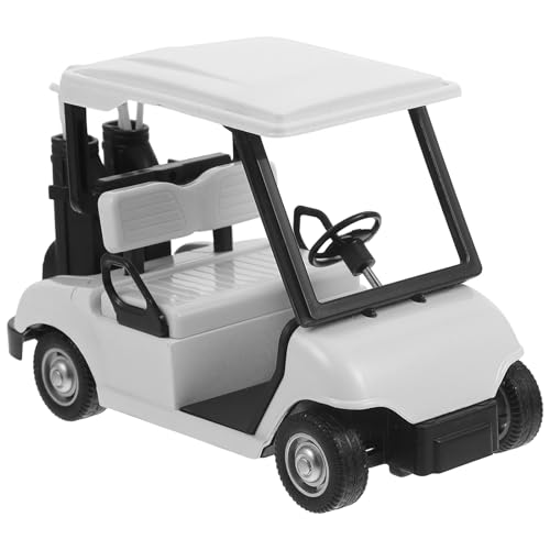 Toyvian Golfwagen-Modell – Mini-golfwagen im Maßstab 1:20, Modell aus Metalldruckguss, Pull-Back-actionspielzeug für Tischparty-Dekoration (weiß) von Toyvian
