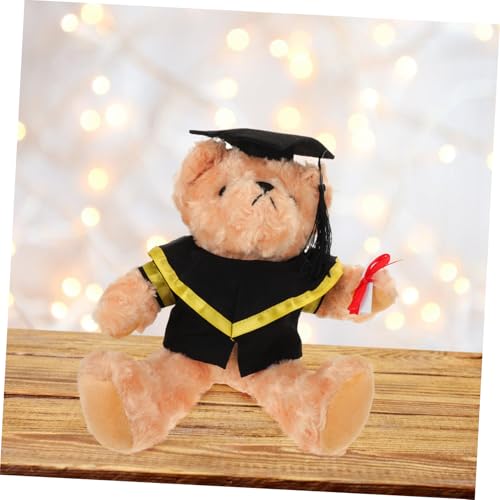 Toyvian Graduation Bear Plüschspielzeug mit Doktorhut Weicher Bär für Kindergarten Schule und Uni Absolventen Perfektes zur Abschlussfeier und Deko von Toyvian
