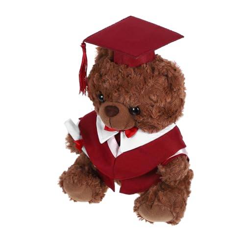 Toyvian Graduationsplüschtier Doktorbär Kuscheltier mit Doktorhut Abschlussgeschenk für Hochschule und Oberschule Party Mitbringsel und Dekoration von Toyvian