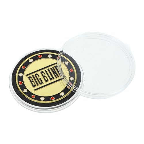 Toyvian Poker Buttons Metall Poker Chips für Poker Spiele Button Poker Zubehör von Toyvian
