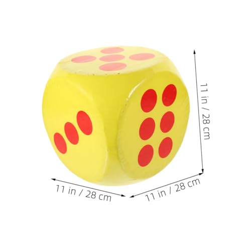 Toyvian Großer Schaumstoffwürfel Gelb für Partyspiele und Klassenzimmer Lehrspielzeug Sicherer Kinderfreundlicher Jumbo Würfel für Raten Lernspiele und Gewinnspiele von Toyvian