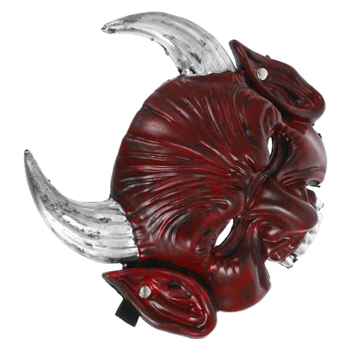 Toyvian Gruselige Halbgesichtsmaske mit Hörnern für Cosplay Kostümpartys und Halloween Events Elastischer Tragekomfort für Erwachsene und Teenager Toyvian Gruselige Halbgesichtsmaske mit Hörnern für Cosplay Kostümpartys und Halloween Events Elastischer Tragekomfort für Erwachsene und Teenager von Toyvian