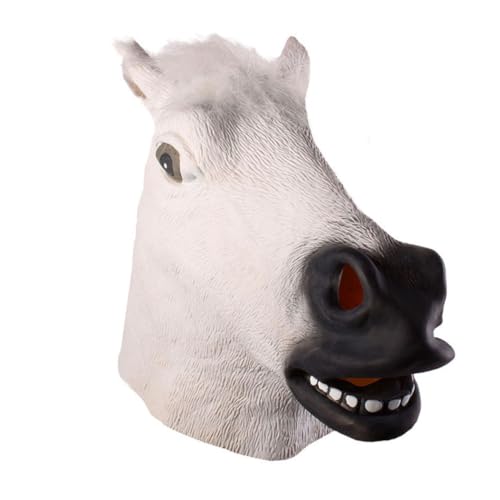 Toyvian Gruselige Pferdekopf für Halloween Lifelike Gummimaske für Kostümparty Einfaches durch Gruselige Augen Karneval von Toyvian
