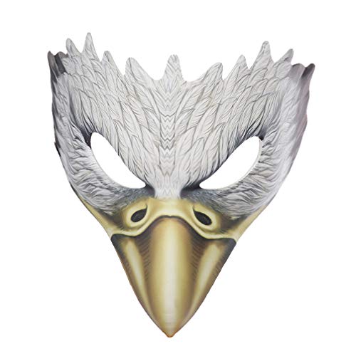 Toyvian Halbes Gesicht Adler Maske Tierkopf Maske Cosplay für Partei Maskerade Kostüm Dekoration 1pc von Toyvian
