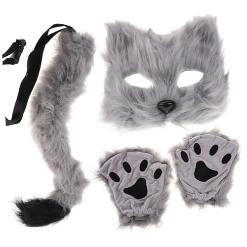Toyvian Halbgesichts Tiermaske Katzenmaske Cosplay für Halloween Karneval und Maskeraden Leicht und Anpassbar für Kreative Events von Toyvian