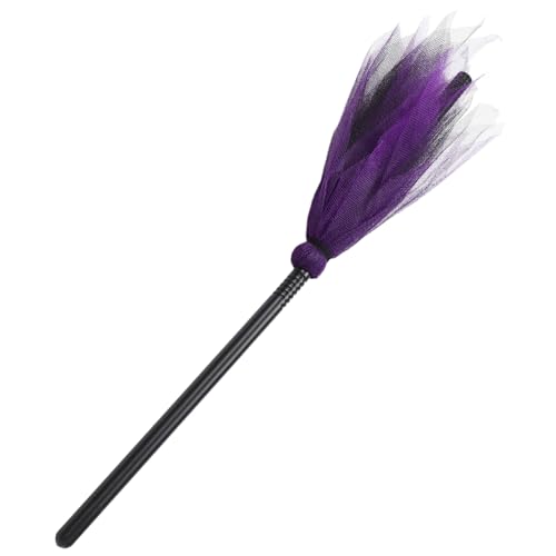 Toyvian Halloween Hexenbesen Kinderkostüm Leichtes Plastikbesen mit Netzbesatz Cosplay Fasching Verkleidung Hexenbesen für Party und Karneval Farbe Zufällig Zufällige Farbe von Toyvian