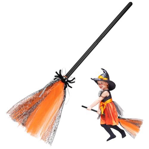 Toyvian Halloween Hexenbesen Leichtes Cosplay Requisit Kleiner Hexenbesen für Party Dekoration und Kostüm Zubehör mit Orangem Farbdesign Toyvian Halloween Hexenbesen Leichtes Cosplay Requisit Kleiner Hexenbesen für Party Dekoration und Kostüm Zubehör mit Orangem Farbdesign von Toyvian