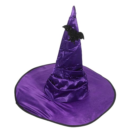 Toyvian Halloween Hexenhut für Damen Bequemer Kostümhut für Hexen Cosplay Halloween Partys und Fotoshootings Klassischem Design Fledermaus von Toyvian