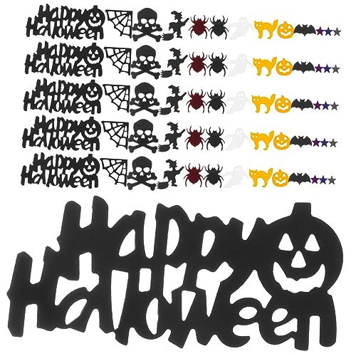 Toyvian Halloween Konfetti Buntes Tischdekor mit Kürbis Schädel Geist und Fledermaus Dekorative Streudeko für Halloween Party Vielseitig Einsetzbar als Party und Tischstreu von Toyvian