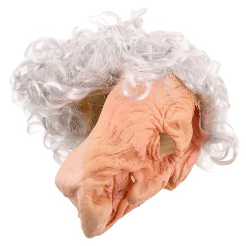 Toyvian Halloween Maske Für Alte Damen Mit Haaren Maske Für Alte Frauen Lustige Gesichtsmaske Für Alte Frauen Und Kostümperücken Für Männer Cosplay Partys Und Bühnenauftritte von Toyvian