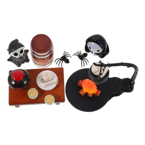 Toyvian Halloween Miniatur Deko Teilig Kleine Schädel Figuren Leichtes Kunststoff Ornament Gruseliges Reaper Skull Modell Vielseitig für Puppenhaus Garten und Partygestaltung Toyvian Halloween Miniatur Deko Teilig Kleine Schädel Figuren Leichtes Kunststoff Ornament Gruseliges Reaper Skull Modell Vielseitig für Puppenhaus Garten und Partygestaltung von Toyvian