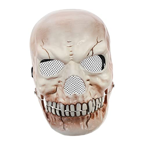 Toyvian Halloween Schreckliche Schädelmaske Realistische Cosplay Gesichtsmaske aus Hochwertigem für Gruselige Partys Halloween Zubehör für Unvergessliche Erlebnisse von Toyvian