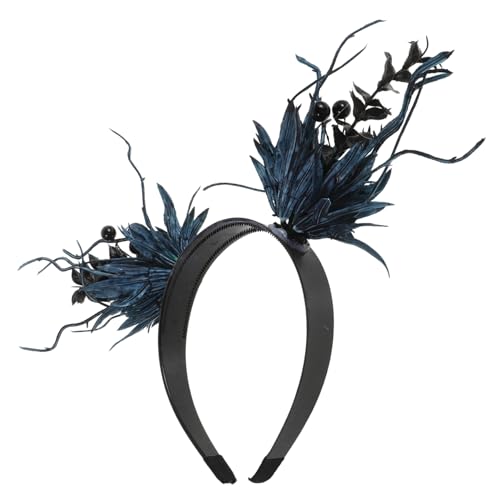 Toyvian Halloween Stirnband Frauen halloween haarband halloween haarschmuck Halloween-Stirnbänder Kopfbedeckung Halloween-Stirnbanddekorationen Halloween-Haarband KunststoffPolyester Blue von Toyvian