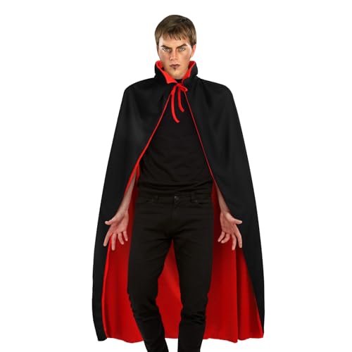Toyvian Halloween Vampirumhang für Erwachsene: 56 zweilagige Vampir-Roben Stehkragen wendbarer Hexenumhang für Party Cosplay Kostüme (schwarz und rot) von Toyvian