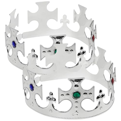 Toyvian Halloween-partykronen, 2er-pack Königliche Mittelalterliche Kronen aus Kunststoff in Gold für Erwachsene Und Theaterrequisiten, Kostümzubehör, Geburtstagspartyzubehör Toyvian Halloween-partykronen, 2er-pack Königliche Mittelalterliche Kronen aus Kunststoff in Gold für Erwachsene Und Theaterrequisiten, Kostümzubehör, Geburtstagspartyzubehör von Toyvian