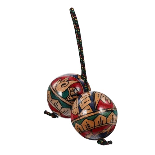 Toyvian Handbemalter Einhändiger Rhythmusball Musikinstrument Percussionball Langlebig Praktisch für Gitarre Violine Ukulele Vielseitiges Schlaginstrument Farblich Sortiert von Toyvian
