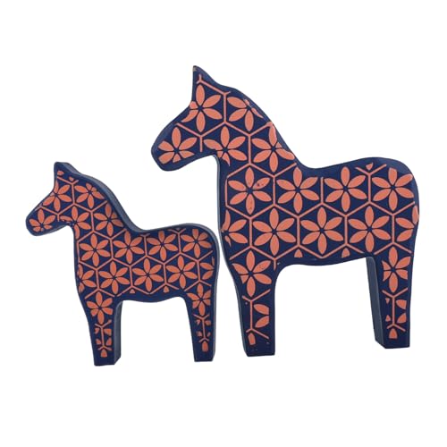 Toyvian Handgefertigtes Schwedisches Holzpferddekor Nordic Horse Figur Kreativ Gestrichen Toyvian Handgefertigtes Schwedisches Holzpferddekor Nordic Horse Figur Kreativ Gestrichen von Toyvian