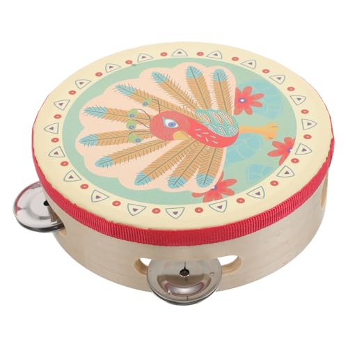 Toyvian Handheld Musical Tambourine Drum für Kleinkinder Leichtes Percussion mit Fröhlichem Fördert Rhythmus Koordination und Soziale Interaktion bei Montessori und Familienaktivitäten von Toyvian