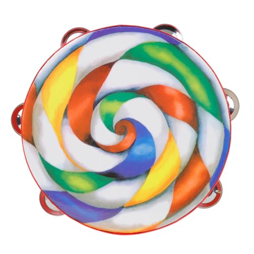 Toyvian Handheld Tamburin Lollipop Muster Bunte Handtrommel Musikinstrument Lernspielzeug Robust Langlebig Perfektes für von Toyvian