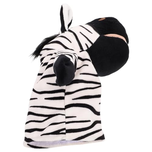 Toyvian Handpuppe Zebra mit Beweglichem Mund Plüsch Tierpuppen für Kleinkinder Interaktives Puppentheater Kindergarten Familiengeschichten Spielspaß von Toyvian
