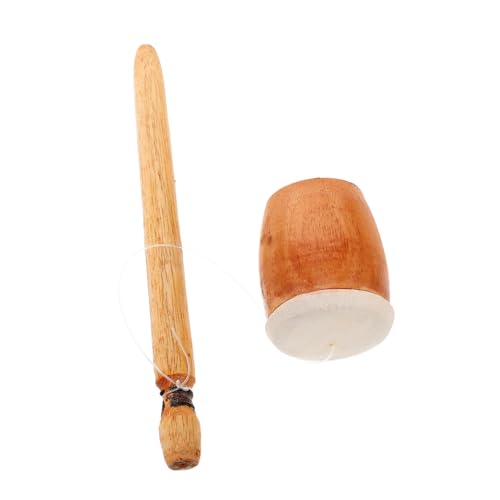 Toyvian Handsummer Musikinstrument Naturgetreues Froschgeräusch Handgemachte Froschguiro Cricketschläger Mallet Hummer Schlägel für große Trommeln Trommelhammer hölzern Beige von Toyvian