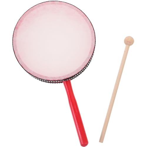 Toyvian Handtrommel Holzrahmen mit Trommelstock Pädagogisches Percussion Instrument Tragbar Robust für Musikspielzeug und Bühnenperformance von Toyvian