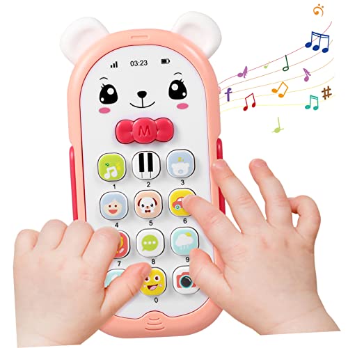 Toyvian Handy Babys Trommel Mädchen Musikspielzeug Kleinkind Spiele Instrumente Kleinkind Mädchen Kleinkinder Mobile Telefon Rosa Elektronische Komponente von Toyvian