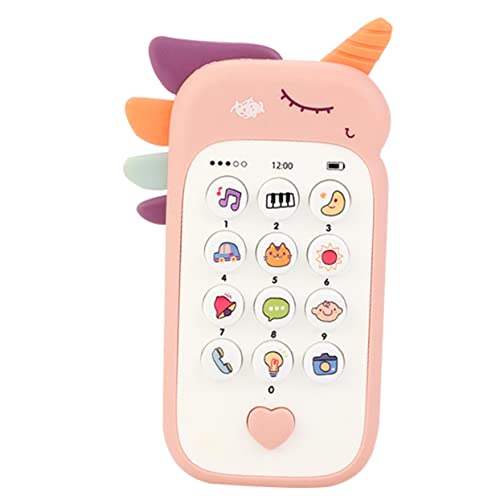 Toyvian Handy Für Cartoon- -Telefon- Babyphone Für Den Haushalt Telefonspielzeug Für Bissfestes Telefonspielzeug Babyphone Telefon Plastik Rosa von Toyvian