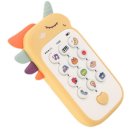 Toyvian Handy Für Musikalisches Telefon Für Babyphone Für Den Haushalt Lustiges Babytelefon- Musikspielzeug Für Babyphone Musik Telefon Plastik Yellow von Toyvian