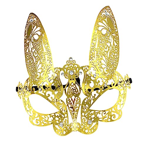 Toyvian Luxuriöse Hasenmaske Halbgesichts-halloweenkostüm Für Maskerade Glänzendes Design von Toyvian